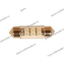 Лампа светодиод 12V S8.5 T11x36-B 6SMD синяя