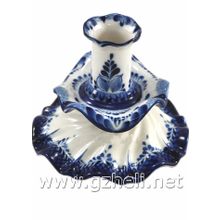 Подсвечник "Ажурный". Гжельский фарфор. арт. 1767