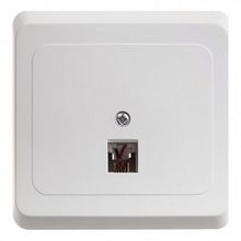 Розетка телефонная 1xRJ11 ЭТЮД, белый |  код. TELC-001B |  Schneider Electric