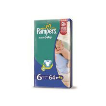 Детские подгузники Pampers Active Baby Extra Large №6 16+ кг 64 шт. в упаковке