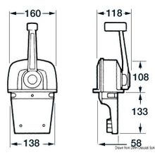 Osculati Single lever control box B76, 45.252.03