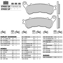 BREMBO Тормозные колодки BREMBO 07HO57SA