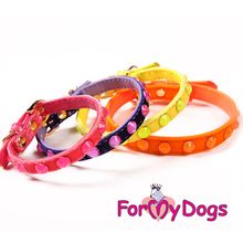 Ошейник для собак ForMyDogs с заклепками-полусферами, розовый FMDN13048-2015 P