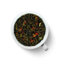 Чай зеленый ароматизированный Земляника со сливками (ганпаудер)