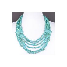 Бусики-Колечки Бусы прес.Бирюза "Богемия" арт.П4192