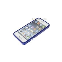 Бампер Яблоко для iPhone 5 синий