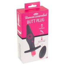 Темно-фиолетовая анальная пробка Remote Controlled Butt Plug - 14 см.