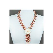 Бусики-Колечки Бусы Коралл, Перламутр "Прима" арт.П3691