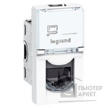 Legrand 76551 РОЗЕТКА RJ 45 - ПРОГРАММА MOSAIC - КАТЕГОРИЯ 5Е - UTP - 1 МОДУЛЬ - БЕЛЫЙ - LCS2