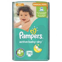 Pampers Active Baby-Dry 9-16 кг 4+ 70 шт.