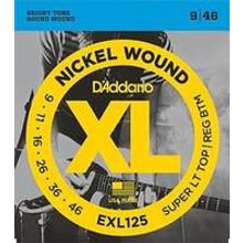 EXL125 XL NICKEL WOUND Струны для электрогитары Super Light Top Regular Bottom 9-46 D`Addario