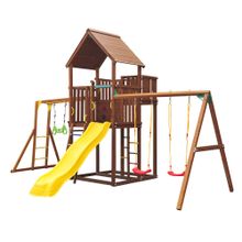 Детский городок Jungle Gym Palace + Swing Xtra + рукоход с гимнастическими кольцами