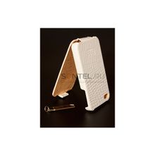 Футляр-книга Hoco для iPhone 4 белый крокодил