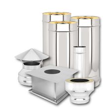 Комплект дымохода №1 Оц+Нерж (AISI 430 0,5мм)  д.120х180