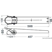 Osculati Satin SS bow roller 588 mm, 01.119.95