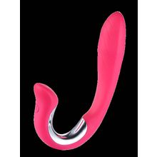 Вибратор вагинально-клиторальный Tika розовый 18 см