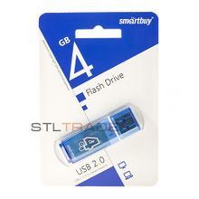 SB4GBGS-B, 4GB USB 2.0 Glossy series, Blue, SmartBuy