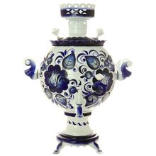 Набор самовар-шар электрический 3 литра с художественной росписью "Гжель" арт. 103568