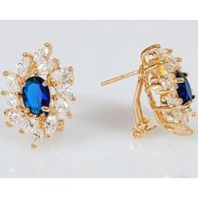 Серьги со шпинелью "В стразах"