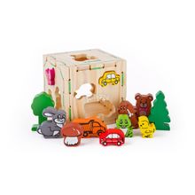 Томик Сортер Веселые фигурки, 13 деталей, артикул 968 (унисекс)