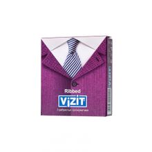 Ребристые презервативы VIZIT Ribbed - 3 шт. (241873)