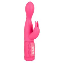 Розовый вибромассажёр High Speed Twister с ротацией головки - 21,5 см. Розовый