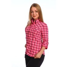 Рубашка женская - Классика | розовая клетка