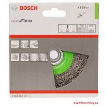 Bosch Щетка кольцевая Clean for INOX М14 0.3х115 мм по нержавейке (2608622107 , 2.608.622.107)