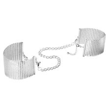 Bijoux Indiscrets Серебристые наручники-браслеты Desir Metallique Handcuffs