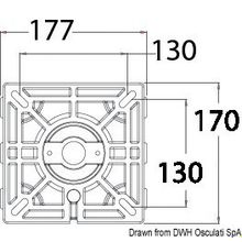 Osculati WAVERIDER pedestal w shock absorber 500 630 mm, 48.707.02