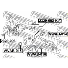 Болт С Эксцентриком Audi A3 A3 Sportback (8p) 2003-2013 Febest арт. 2329003