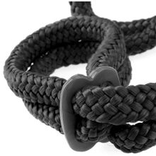 Черные верёвочные оковы на руки или ноги Silk Rope Love Cuffs Черный
