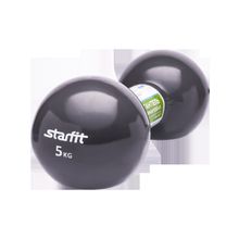 STARFIT Гантель виниловая  DB-102 5 кг, холодный серый