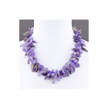 Бусики-Колечки Колье Аметист "Лучезарное" арт.П4115