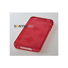 Силиконовая накладка для iPhone 4 4S вид №6 red