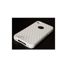 Силиконовая накладка для iPhone 4 4S вид №11 white