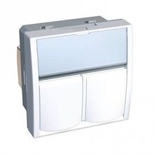 Розетка компьютерная 2xRJ45 Cat.5 ALTIRA, белый |  код. ALB44325N |  Schneider Electric