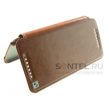 One mini (M4) HTC Футляр-книга боковой Hoco Crystal Leather brown