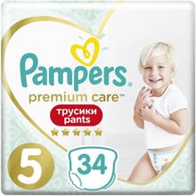 Pampers Premium Care Pants 34 подгузника в пачке 12 17 кг