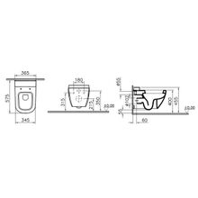 Vitra Унитаз подвесной D-Light 5910B003-1086 с емкостью для чистящей жидкости