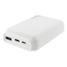 Зарядное устройство Gembird GPB-101C, 10000 мА ч, 2.1A, USB + переходники Type-C, Lightning, белое