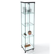 Шкаф-витрины "стаканчик" "Универсал" №350 Белый с черной кромкой