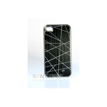 Накладка алюминиевая 3D для iPhone 4 4S Black