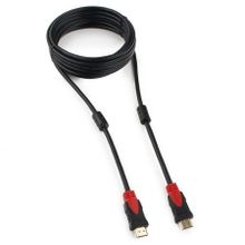Кабель HDMI 19M-19M V1.4, 4.5 м, чёрный, 2 фильтра, позол. разъемы, Cablexpert (CC-S-HDMI03-4.5M)