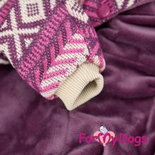 Костюм утепленный для собак ForMyDogs фиолетовый FW399-2017 V