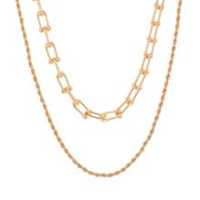 Многослойное колье под золото (арт. 83266-9)