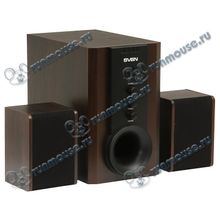 Акустическая система 2.1 Sven "SPS-821" сабвуфер 20Вт, сателлиты 2x10Вт, черный (ret) [93845]