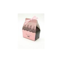 Свадебная бонбоньерка-сундучок - розовая STA453