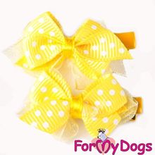 Зажим для волос ForMyDog для собак, 3,0 см, желтый CL-30