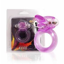 Bior toys Сиреневое эрекционное виброкольцо Tongue Vibrating Cockring (сиреневый)